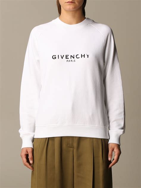 givenchy crewneck white|Givenchy sweatshirt fleece.